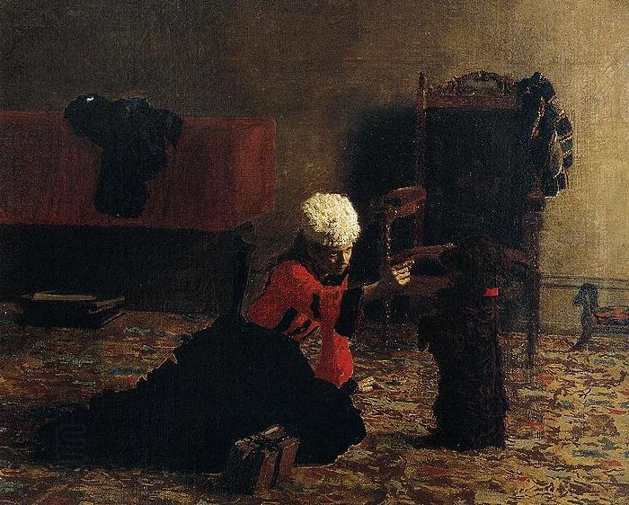 Thomas Eakins Elizabeth Crowell with a Dog China oil painting art